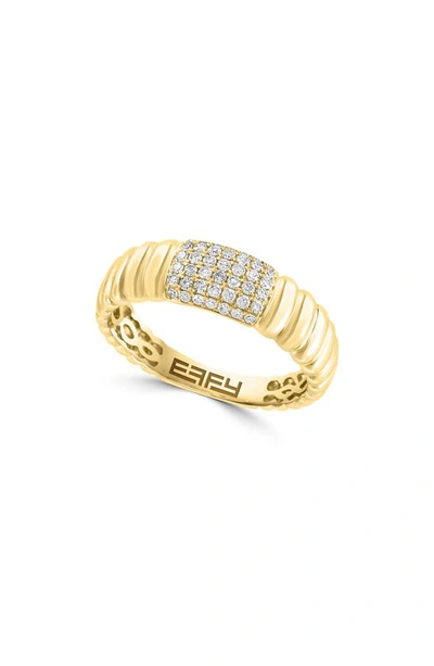 Shop Effy 14k Gold Diamond Pavé Ring In Yellow Gold