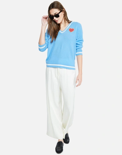Lauren Moshi Blakely Varsity Tiger In Blue/creme