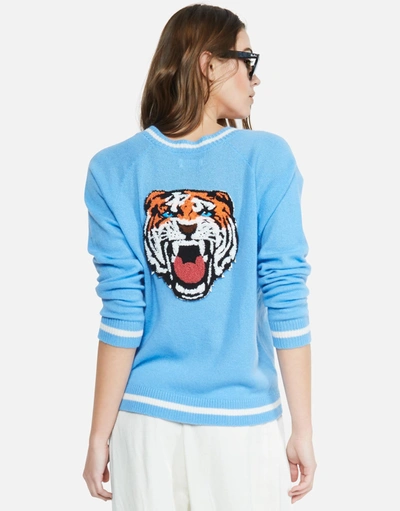 Lauren Moshi Blakely Varsity Tiger In Blue/creme