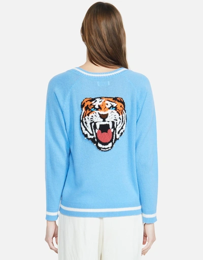 Lauren Moshi Blakely Varsity Tiger In Blue/creme