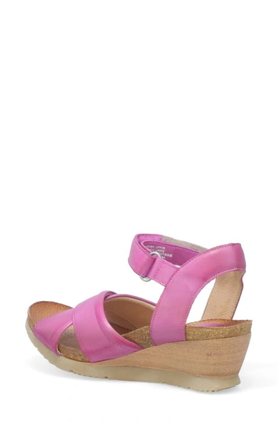 Shop Miz Mooz Sofie Wedge Sandal In Fuchsia