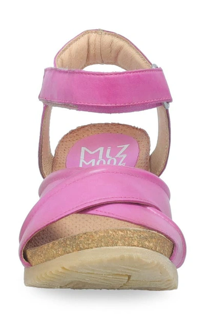 Shop Miz Mooz Sofie Wedge Sandal In Fuchsia