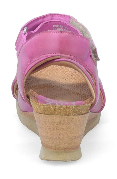 Shop Miz Mooz Sofie Wedge Sandal In Fuchsia