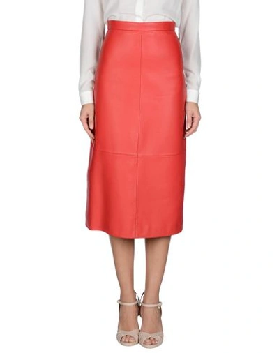 Dsquared2 Midi Skirts In Red