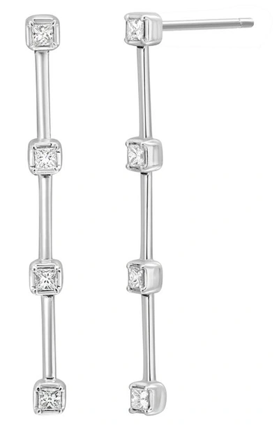 Shop Bony Levy Aviva Diamond Station Linear Drop Earrings In 18k White Gold