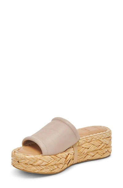 Shop Dolce Vita Chavi Platform Slide Sandal In Sand Leather