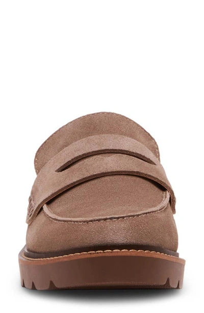 Shop Blondo Waterproof Penny Loafer In Taupe Suede