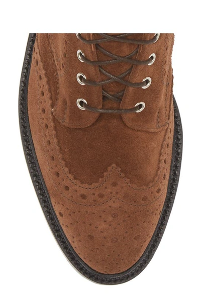 Shop Thom Browne Classic Longwing Derby In Brown