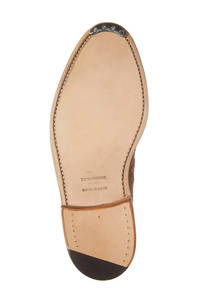 Thom Browne Wingtip Ankle Boots With Brogue Details In Brown