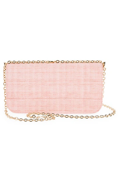 Shop Dolce & Gabbana 3.5 East/west Raffia Crossbody Bag In Pink