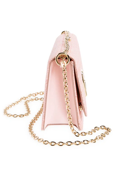 Shop Dolce & Gabbana 3.5 East/west Raffia Crossbody Bag In Pink