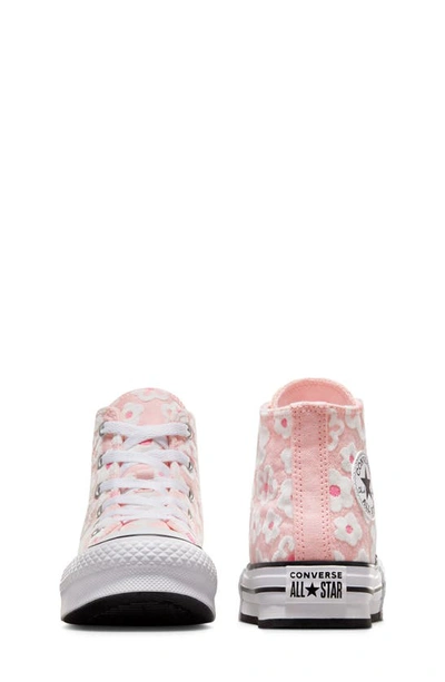 Shop Converse Kids' Chuck Taylor® All Star® Eva Lift Floral High Top Sneaker In Donut Glaze/ Oops Pink/ White