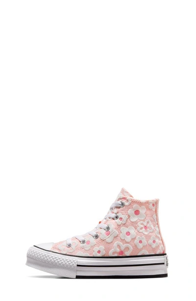 Shop Converse Kids' Chuck Taylor® All Star® Eva Lift Floral High Top Sneaker In Donut Glaze/ Oops Pink/ White