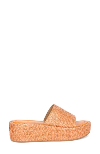 Shop Saint G Betta Platform Wedge Slide Sandal In Orange