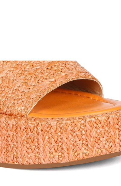 Saint G Betta Platform Wedge Slide Sandal In Orange