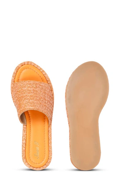 Shop Saint G Betta Platform Wedge Slide Sandal In Orange