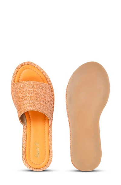 Saint G Betta Platform Wedge Slide Sandal In Orange