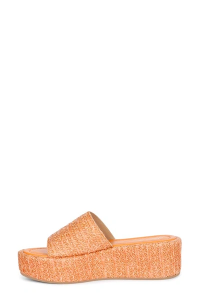 Saint G Betta Platform Wedge Slide Sandal In Orange