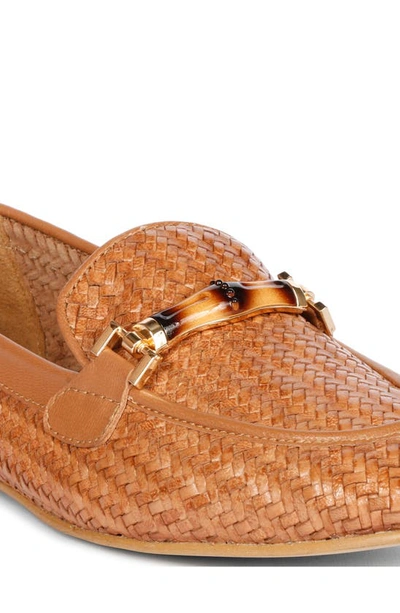 Shop Saint G Marisa Woven Loafer In Cuoio