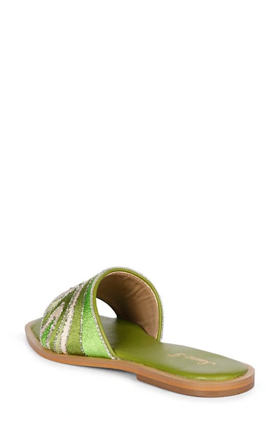 Shop Saint G Giorgia Slide Sandal In Multi Green
