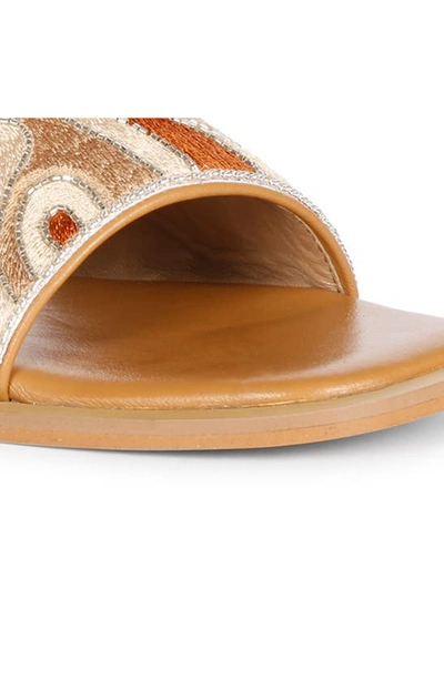 Shop Saint G Giorgia Slide Sandal In Multi Brown