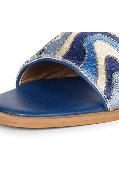 Shop Saint G Giorgia Slide Sandal In Multi Blue