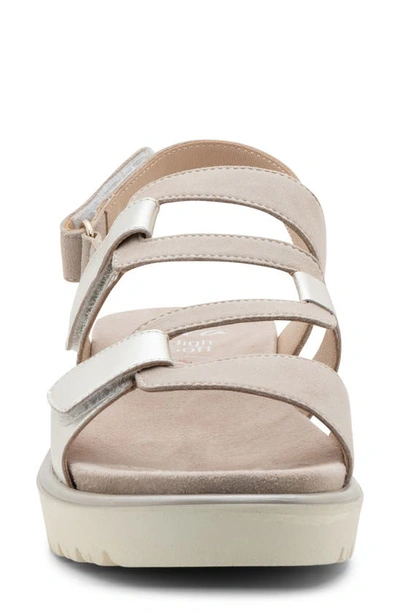 Shop Ara Bayview Strappy Sandal In Sand And Platinum