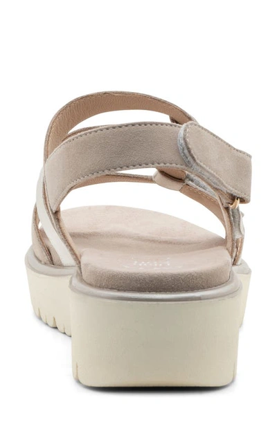 Ara Bayview Strappy Sandal In Sand And Platinum