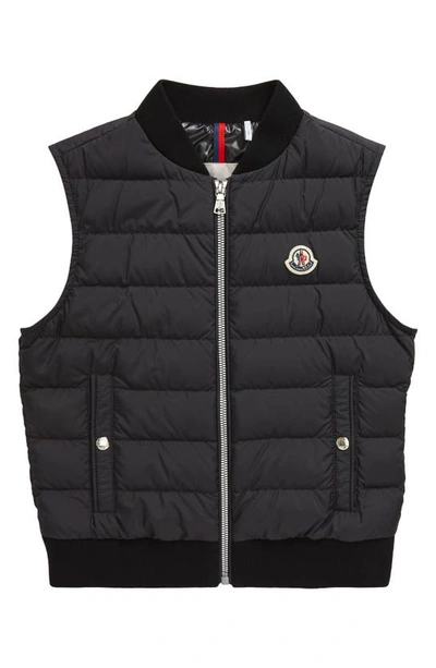 Shop Moncler Kids' Olu Quilted Down Vest In Black