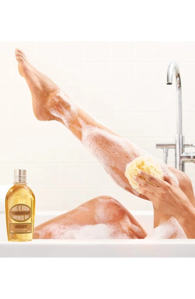 L'occitane Cleansing And Softening Refillable Shower Oil With Almond Oil 8.4 oz/ 250 ml In Bottle