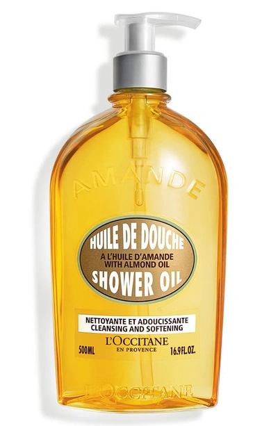L'occitane Cleansing And Softening Refillable Shower Oil With Almond Oil 8.4 oz/ 250 ml In Bottle