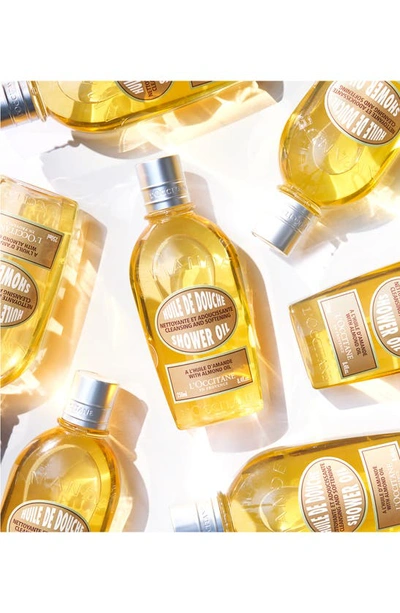 L'occitane Cleansing And Softening Refillable Shower Oil With Almond Oil 8.4 oz/ 250 ml In Bottle