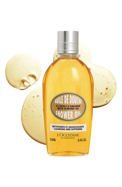 L'occitane Cleansing And Softening Refillable Shower Oil With Almond Oil 8.4 oz/ 250 ml In Bottle