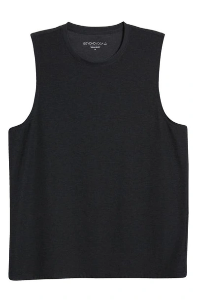 Shop Beyond Yoga Featherweight Freeflo 2.0 Muscle Tank In Darkest Night