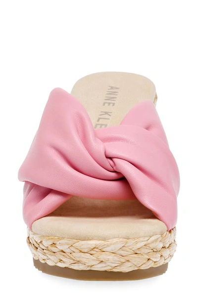 Shop Anne Klein Winnie Espadrille Wedge In Pink Smooth