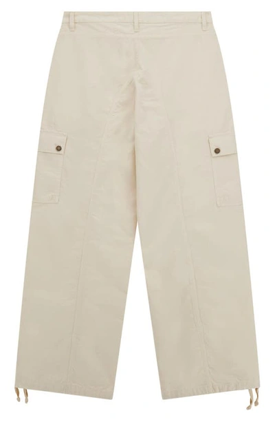 Shop Guess Originals Go Utility Cotton Denim Cargo Pants In Sandy Shore