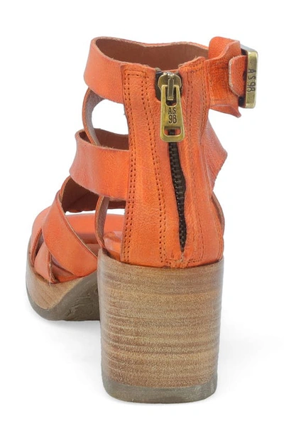 As98 Alfred Ankle Strap Sandal In Orange