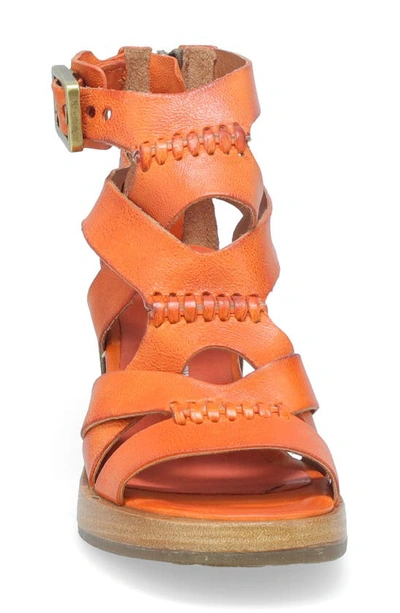 Shop As98 A.s.98 Alfred Ankle Strap Sandal In Orange