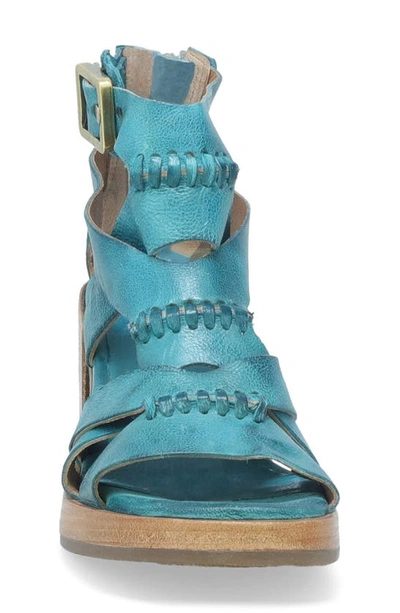 As98 Alfred Ankle Strap Sandal In Emerald