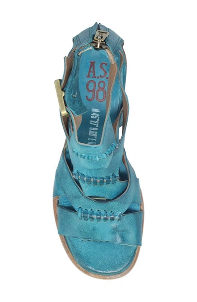 As98 Alfred Ankle Strap Sandal In Emerald