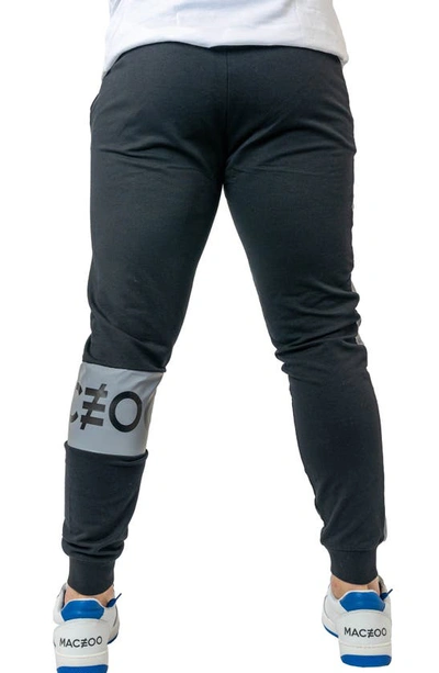 Shop Maceoo Insignia Skinny Fleece Joggers In Black