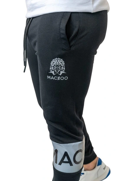 Shop Maceoo Insignia Skinny Fleece Joggers In Black