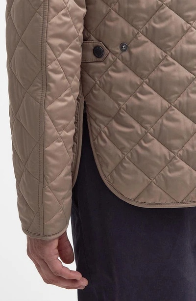 Shop Barbour Lowerdale Quilted Jacket In Timberwolf/ Dress