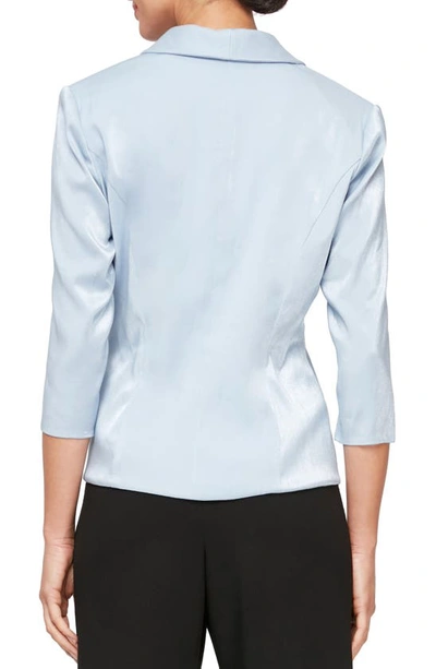 Alex Evenings Shawl Collar Wrap Top In Hydrangea