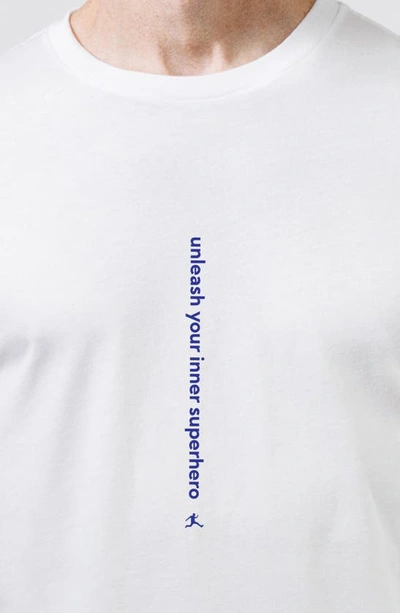 Shop Bored Rebel Unleash Your Inner Superhero Crewneck Graphic Undershirt In White