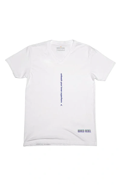 Bored Rebel Unleash Moisture Wicking Graphic T-shirt In White