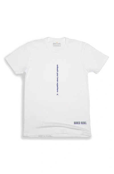 Bored Rebel Unleash Moisture Wicking Graphic T-shirt In White