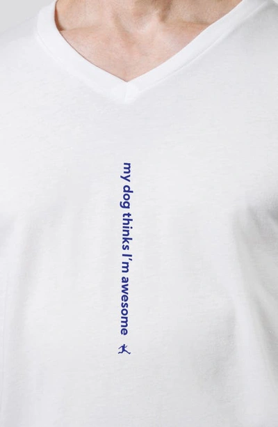 Bored Rebel My Dog Moisture Wicking Graphic T-shirt In White