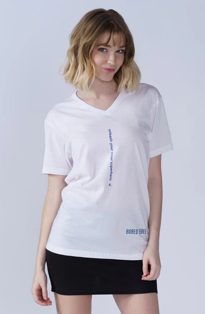 Bored Rebel Unleash Moisture Wicking Graphic T-shirt In White
