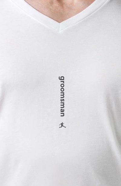 Shop Bored Rebel Groomsman V-neck Graphic Undershirt In White